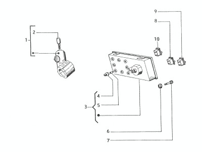 Dashboard - key operated switch